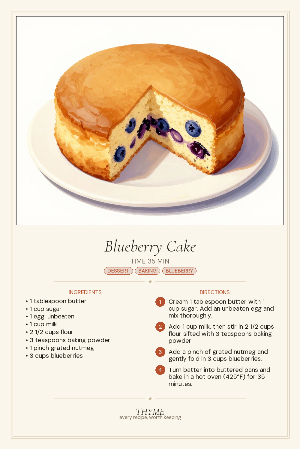 Blueberry Cake