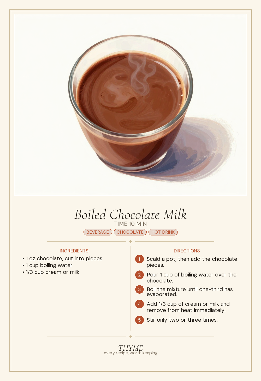 Boiled Chocolate Milk