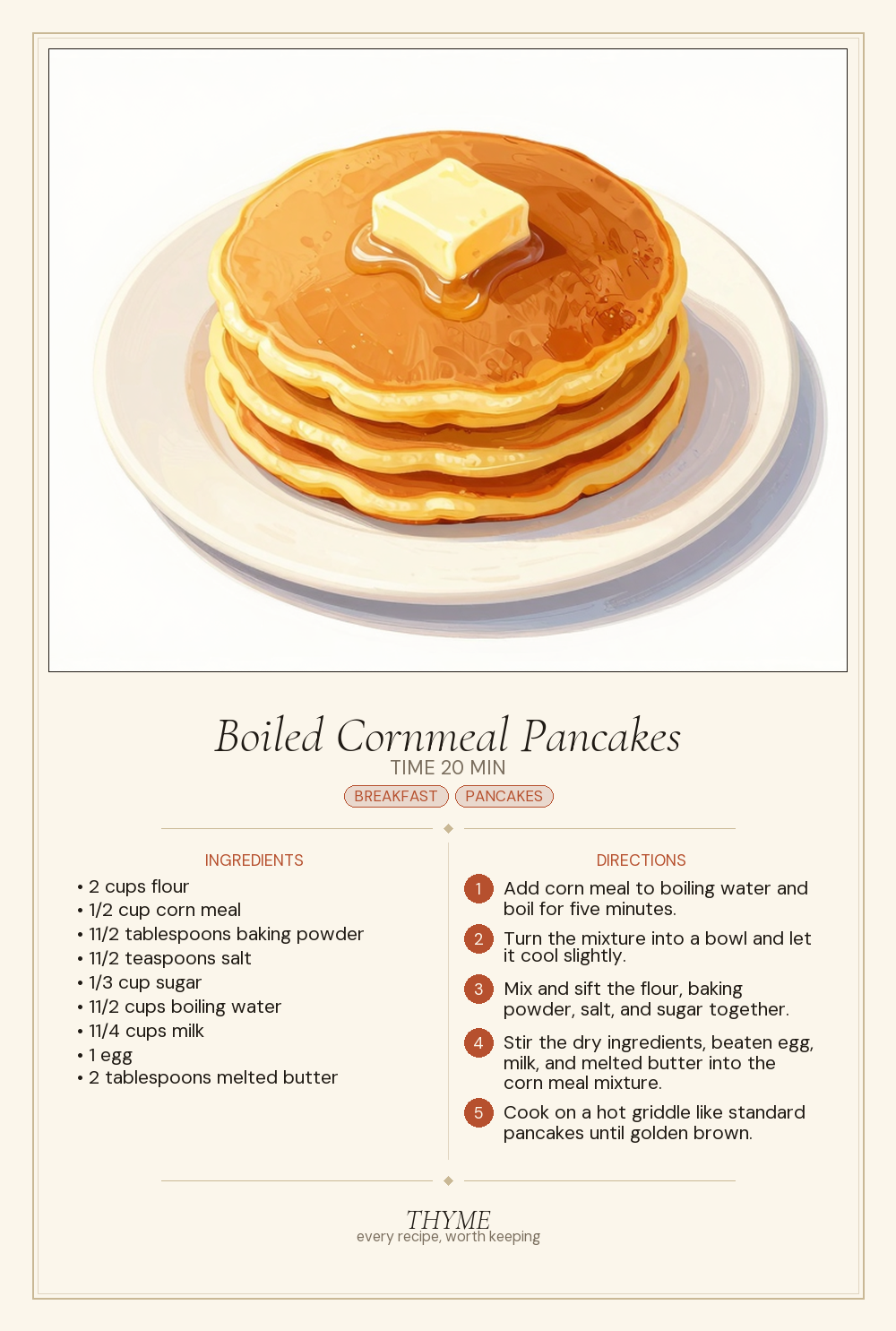 Boiled Cornmeal Pancakes