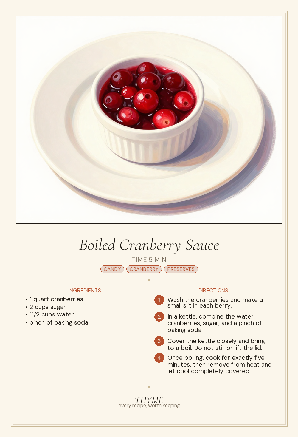 Boiled Cranberry Sauce