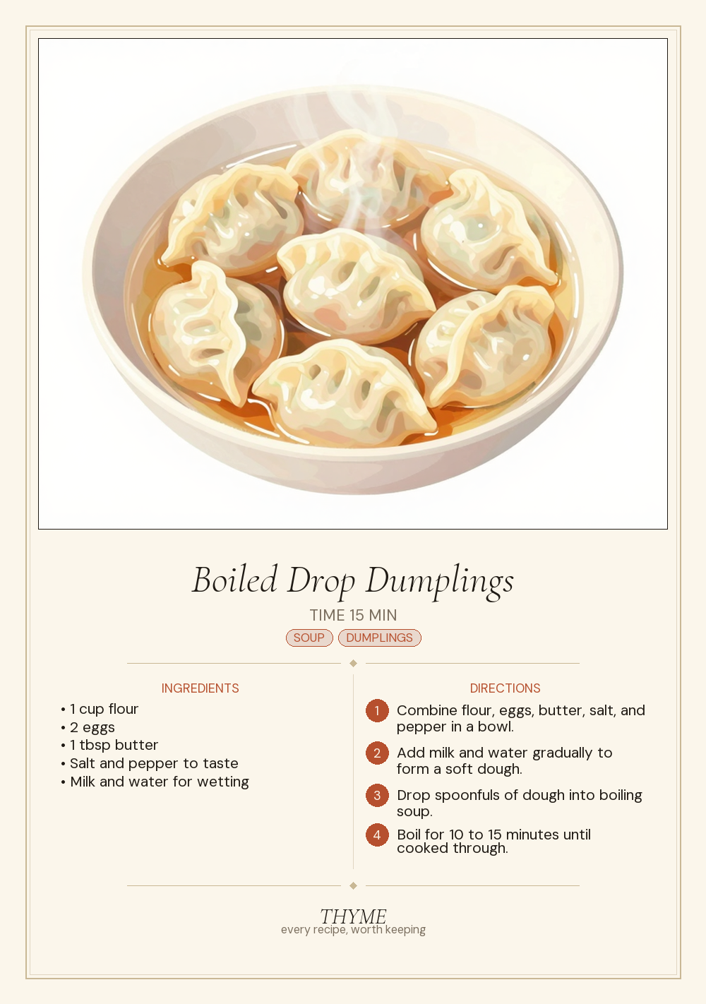 Boiled Drop Dumplings