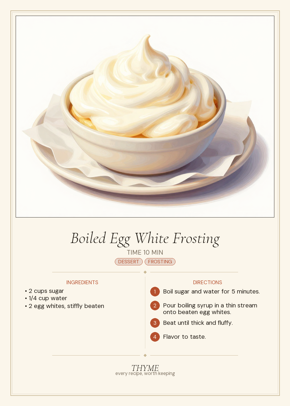 Boiled Egg White Frosting