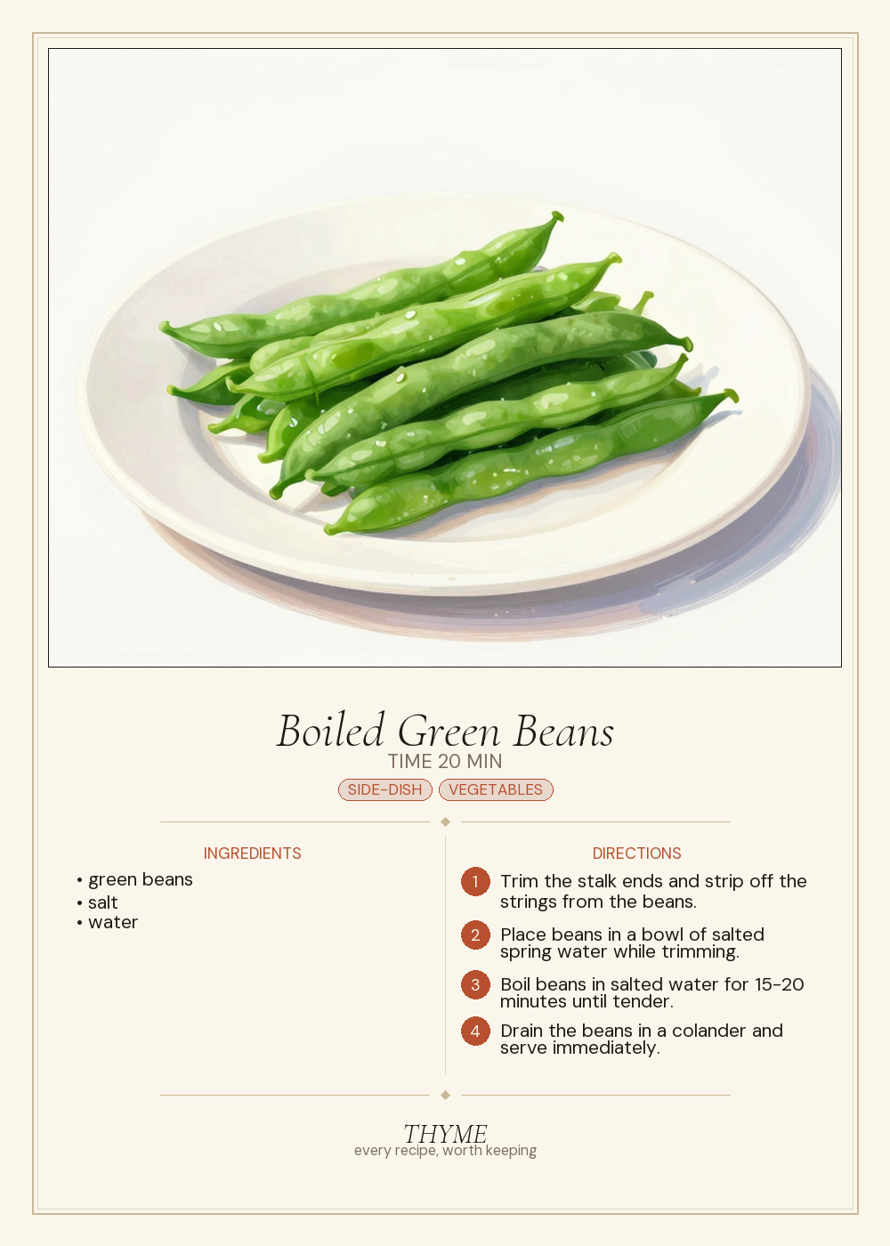 Boiled Green Beans