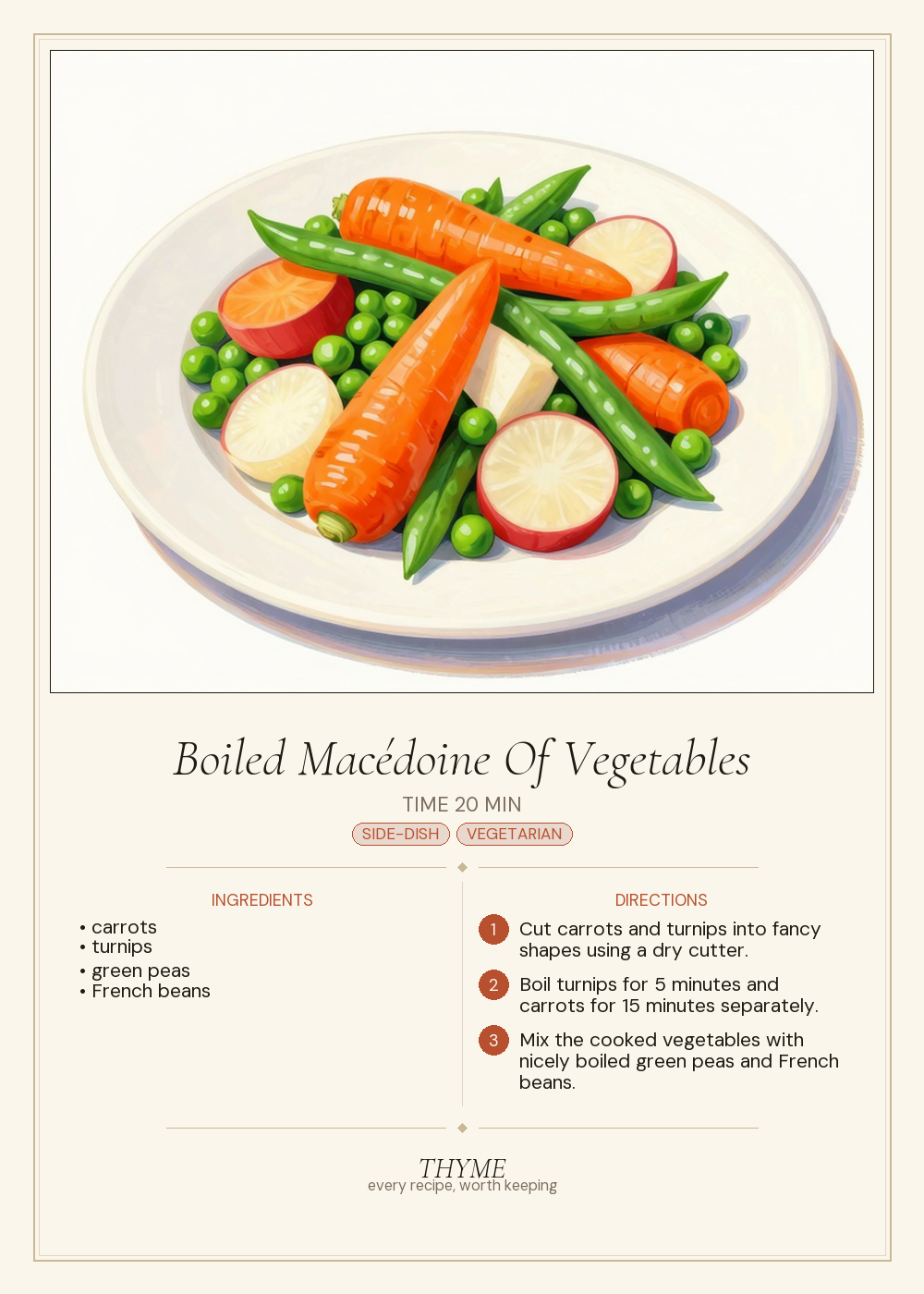 Boiled Macédoine Of Vegetables
