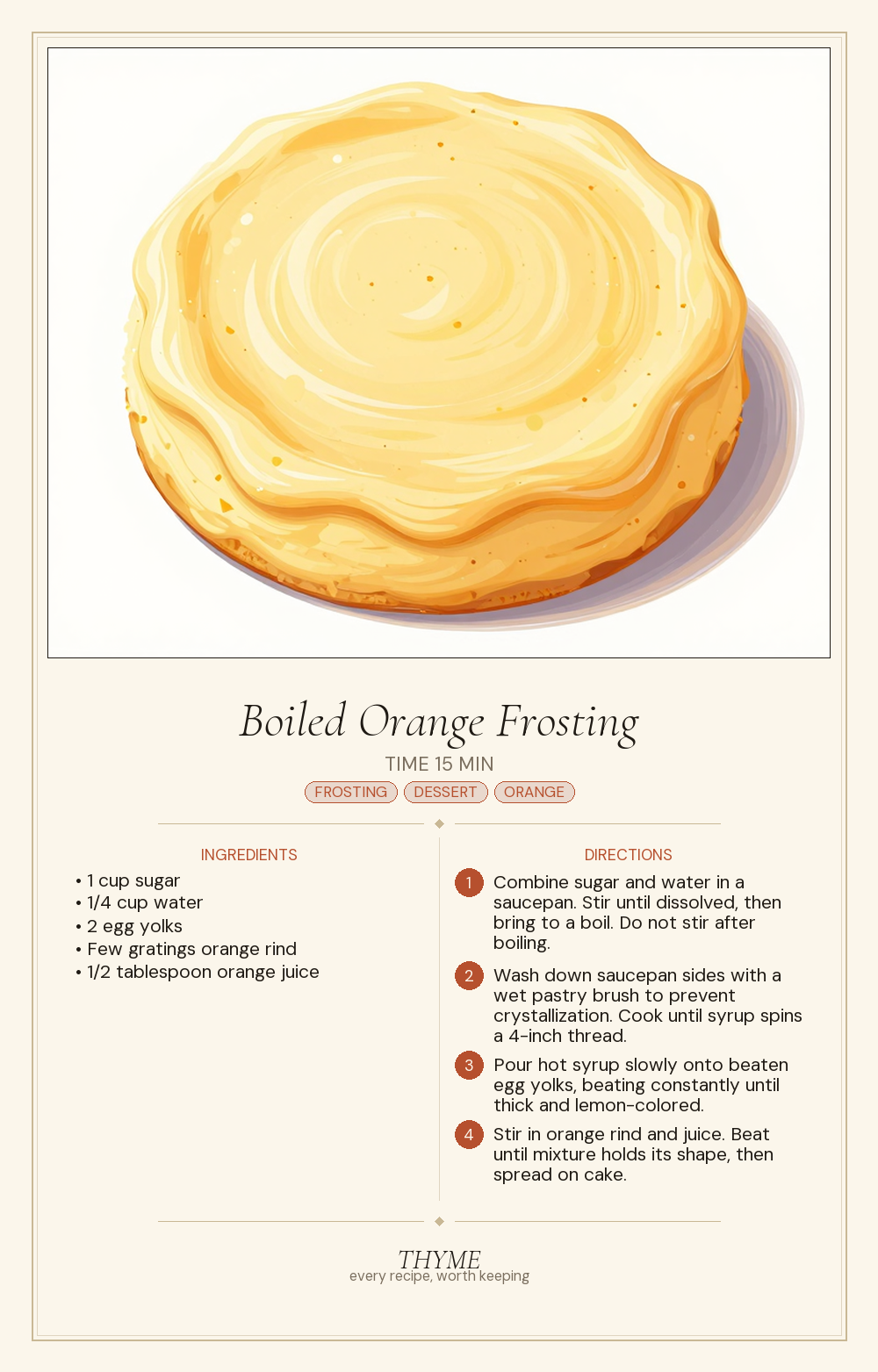 Boiled Orange Frosting