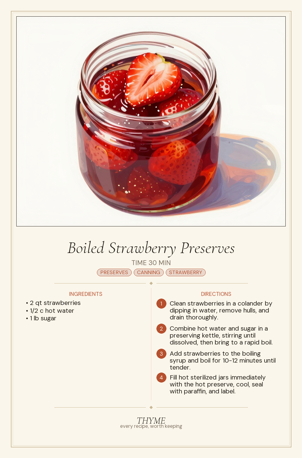 Boiled Strawberry Preserves