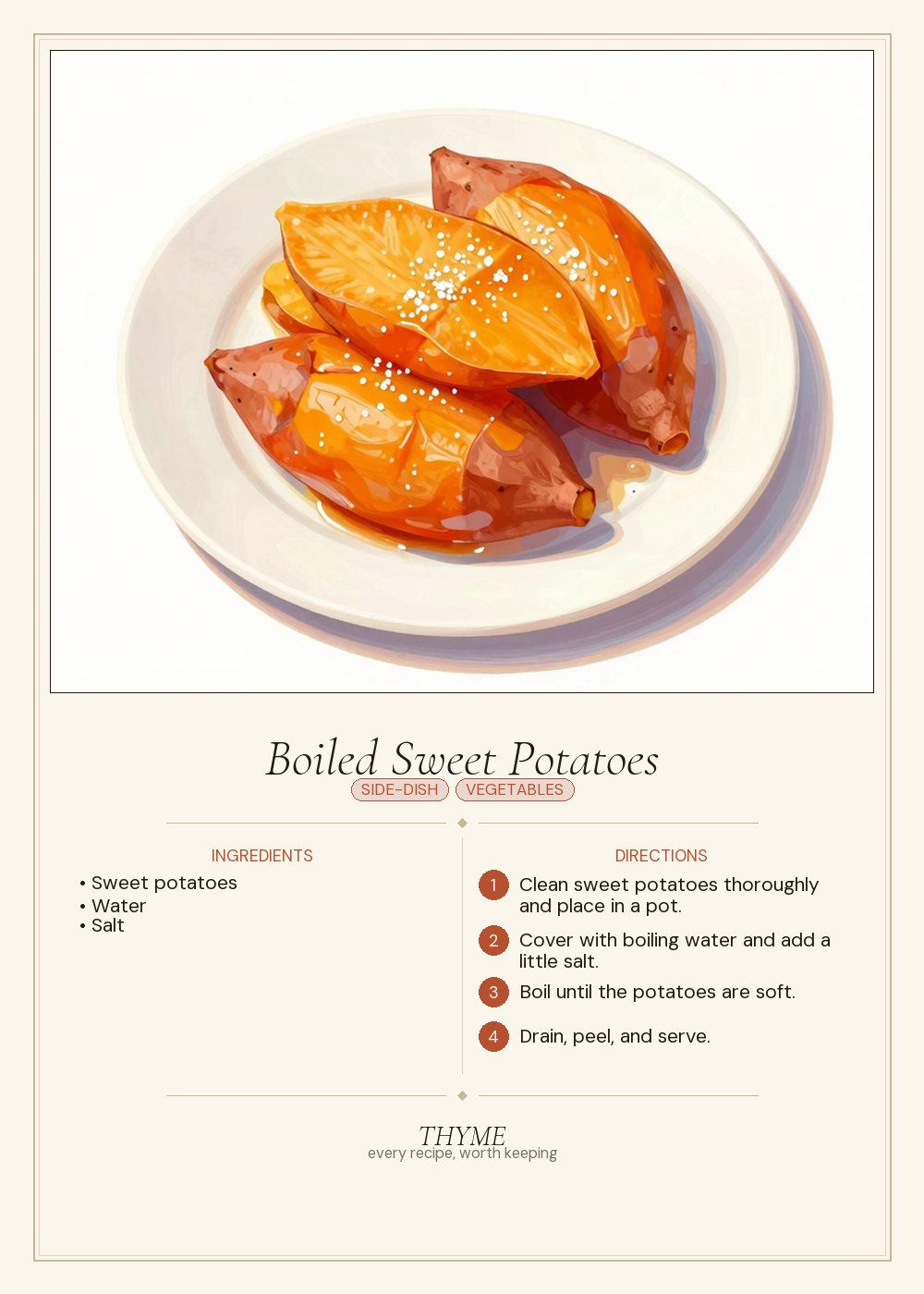 Boiled Sweet Potatoes