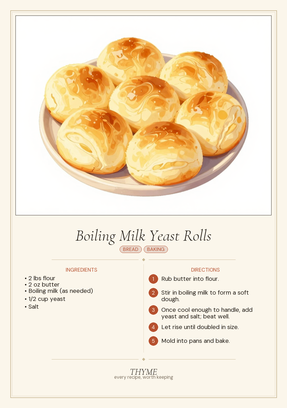 Boiling Milk Yeast Rolls
