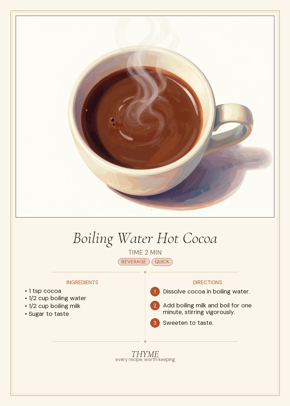 Boiling Water Hot Cocoa