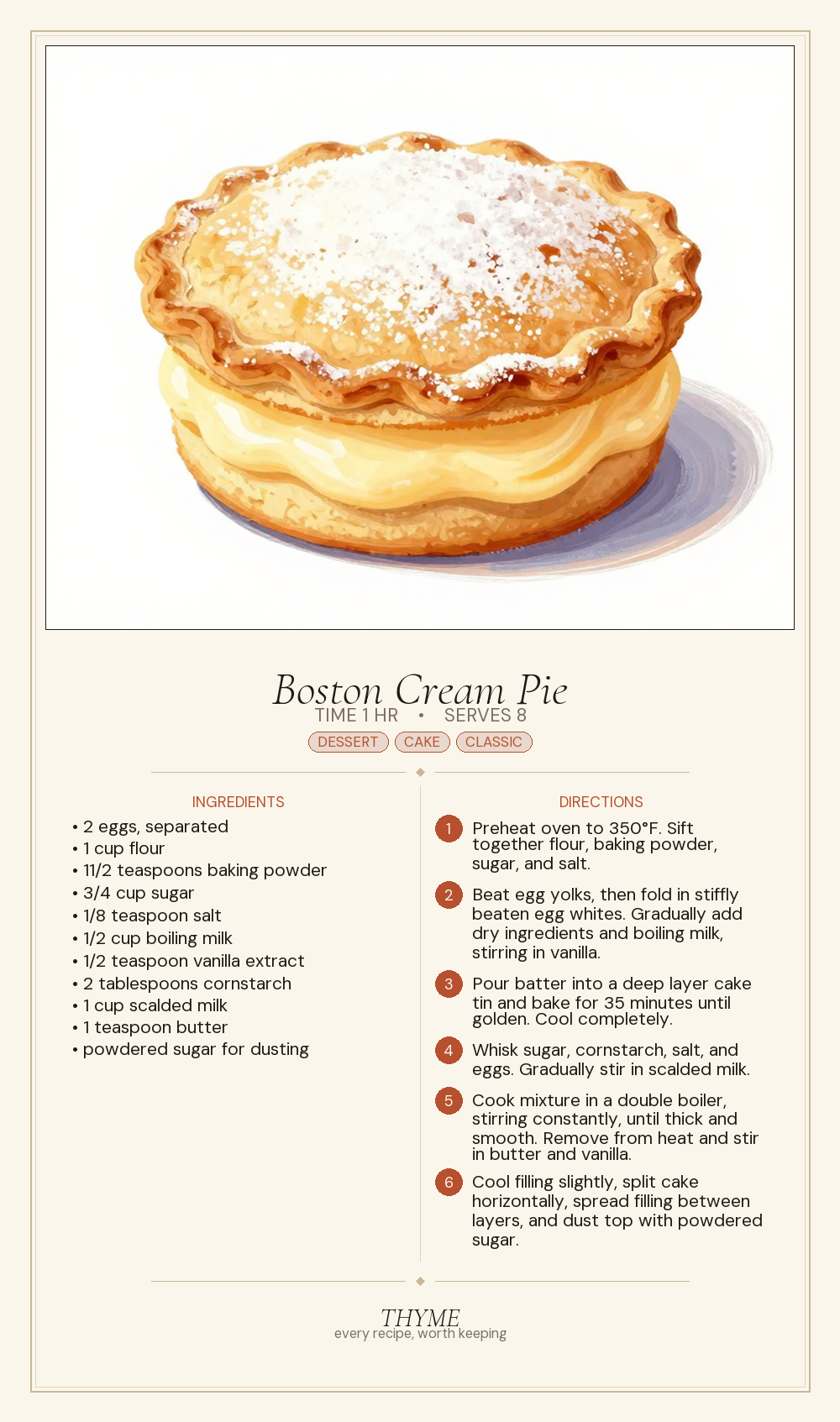 Boston Cream Pie