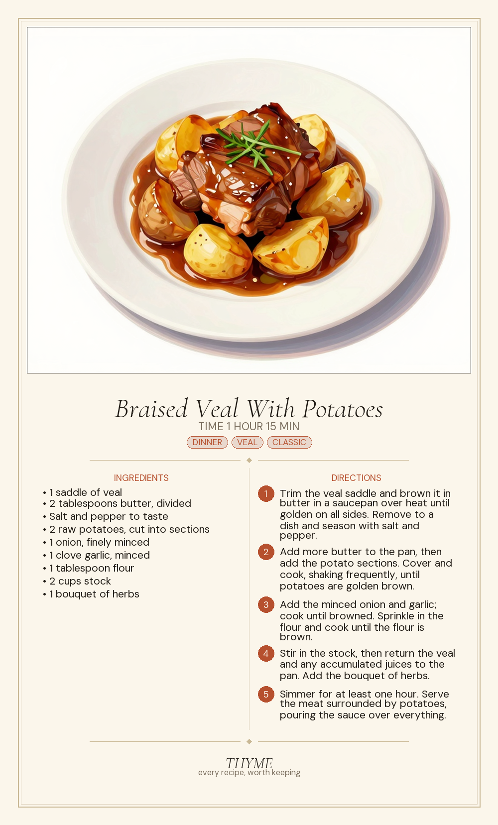 Braised Veal With Potatoes