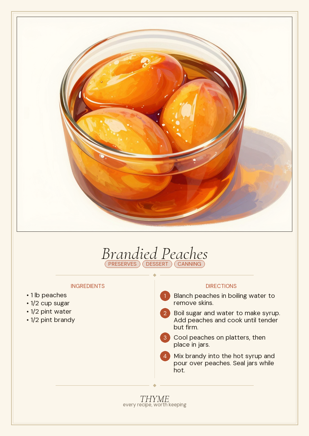 Brandied Peaches