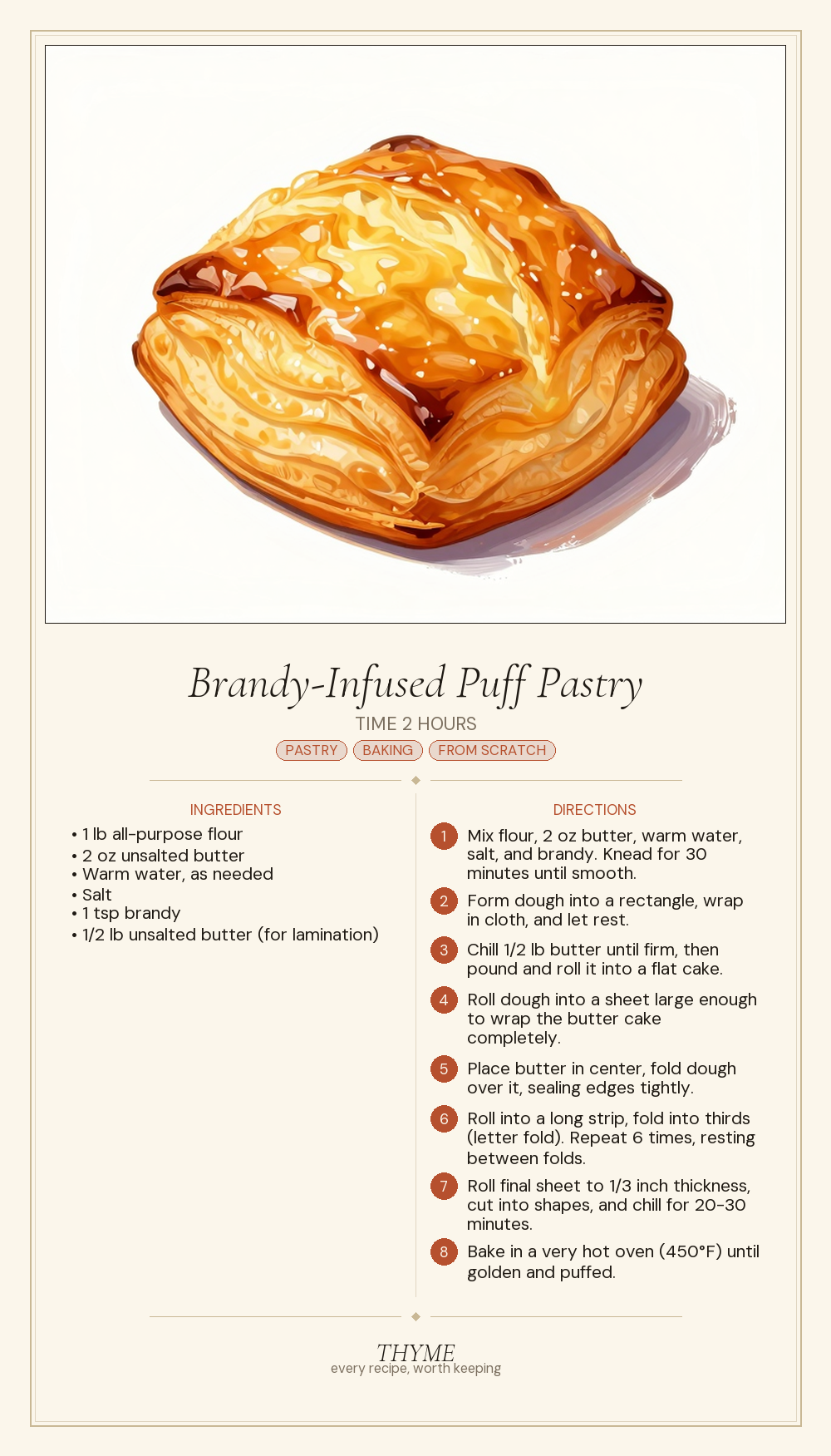 Brandy-Infused Puff Pastry