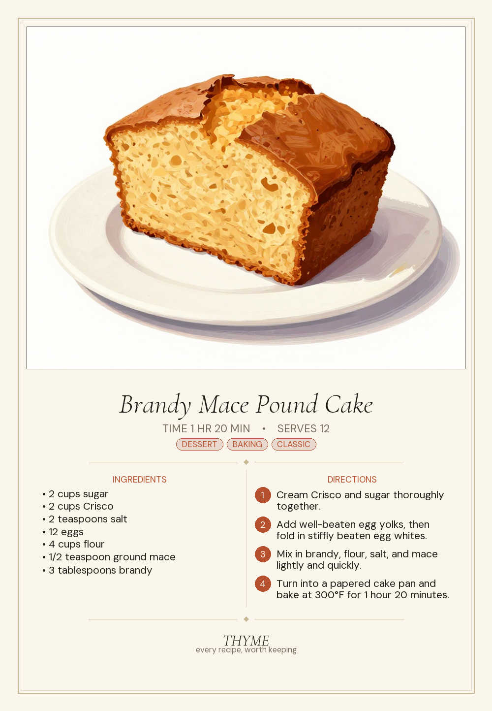 Brandy Mace Pound Cake
