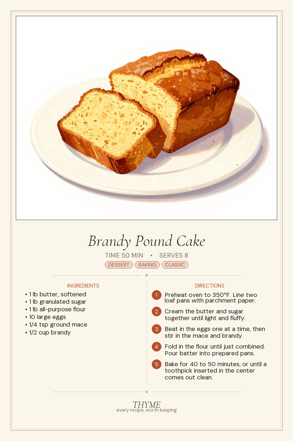 Brandy Pound Cake