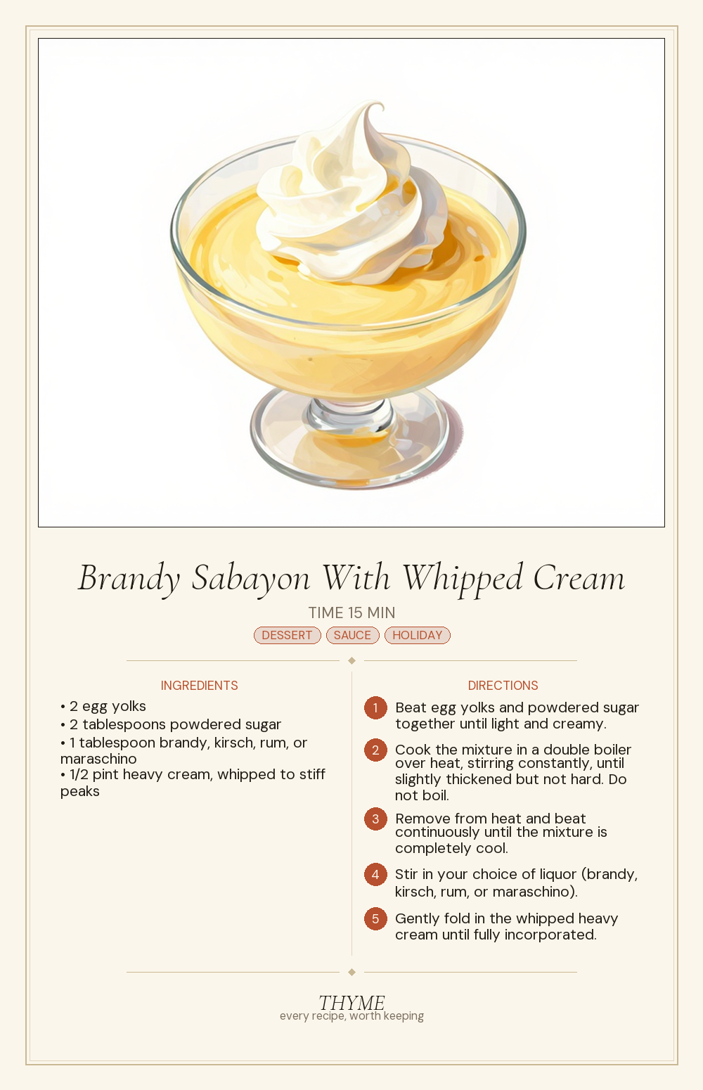 Brandy Sabayon With Whipped Cream