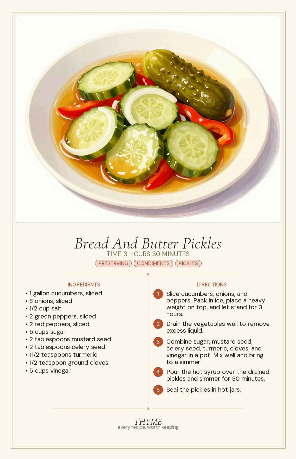 Bread And Butter Pickles