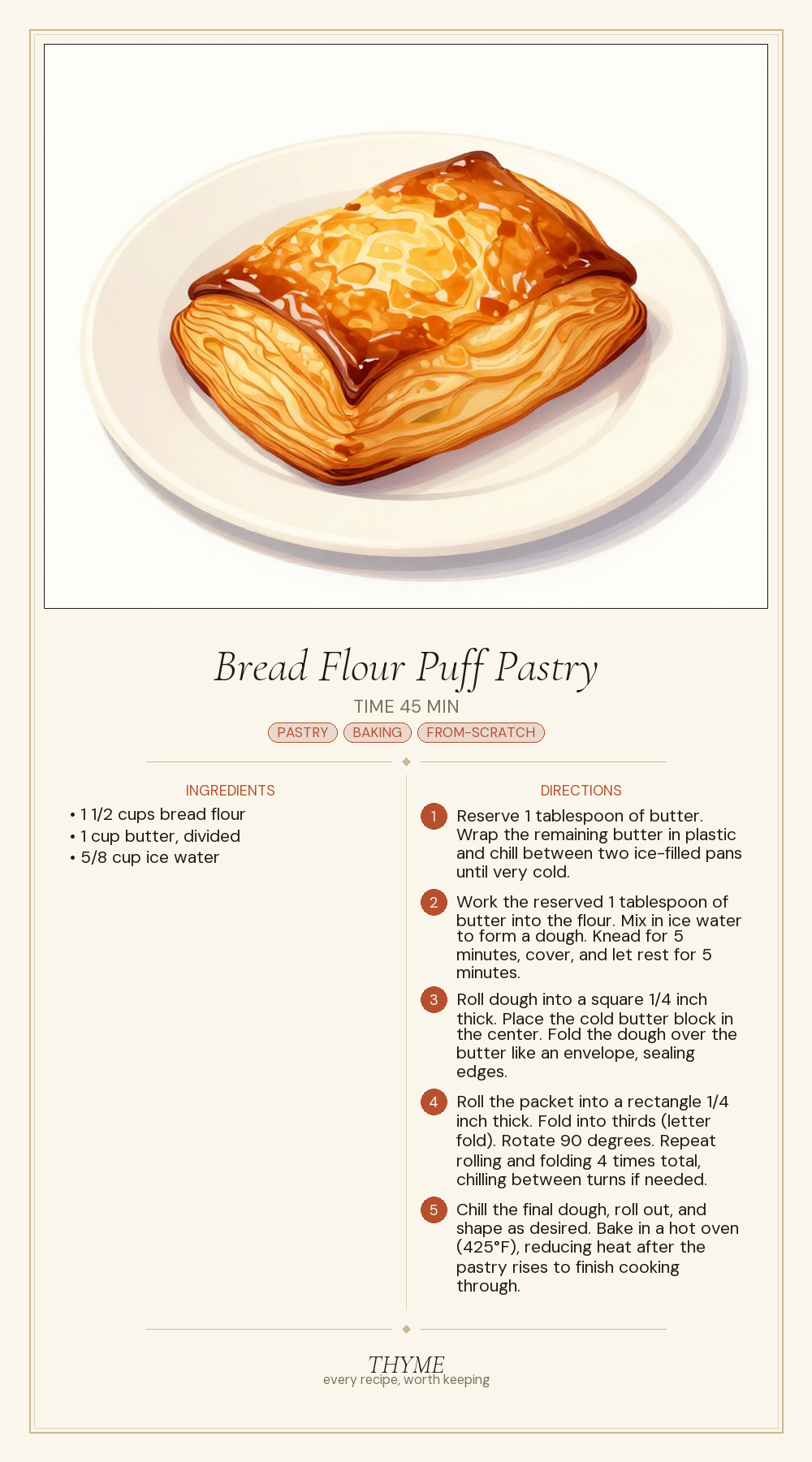 Bread Flour Puff Pastry