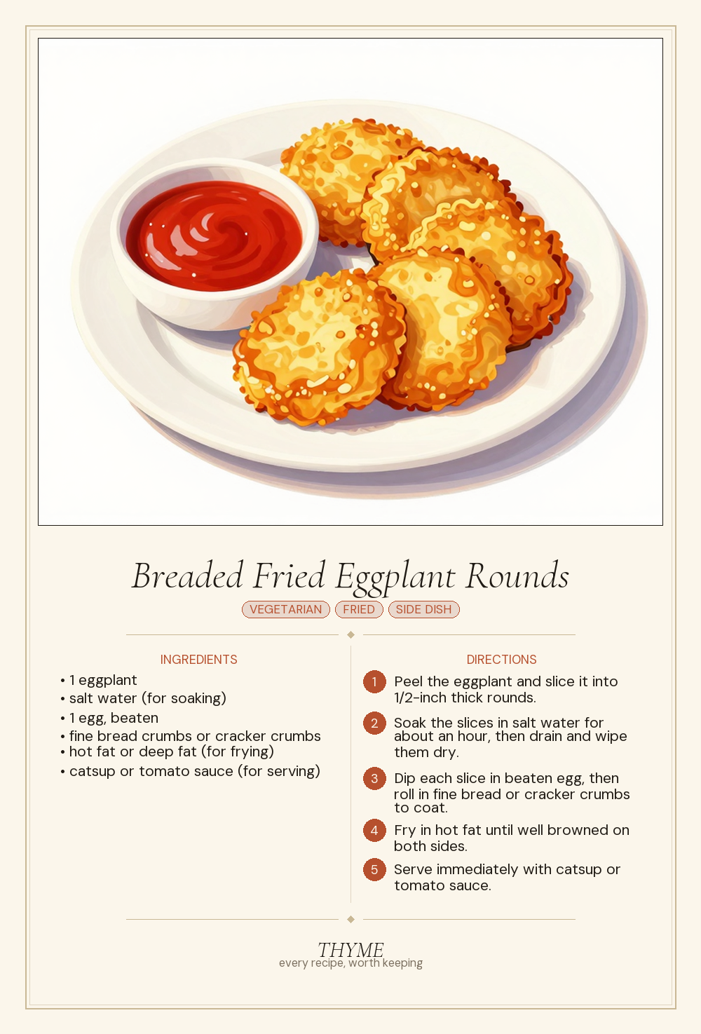 Breaded Fried Eggplant Rounds