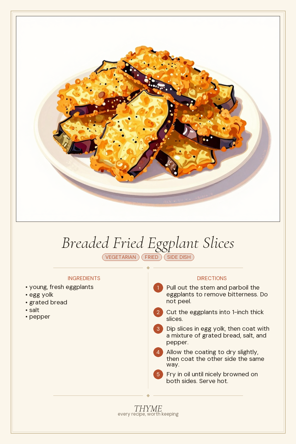 Breaded Fried Eggplant Slices