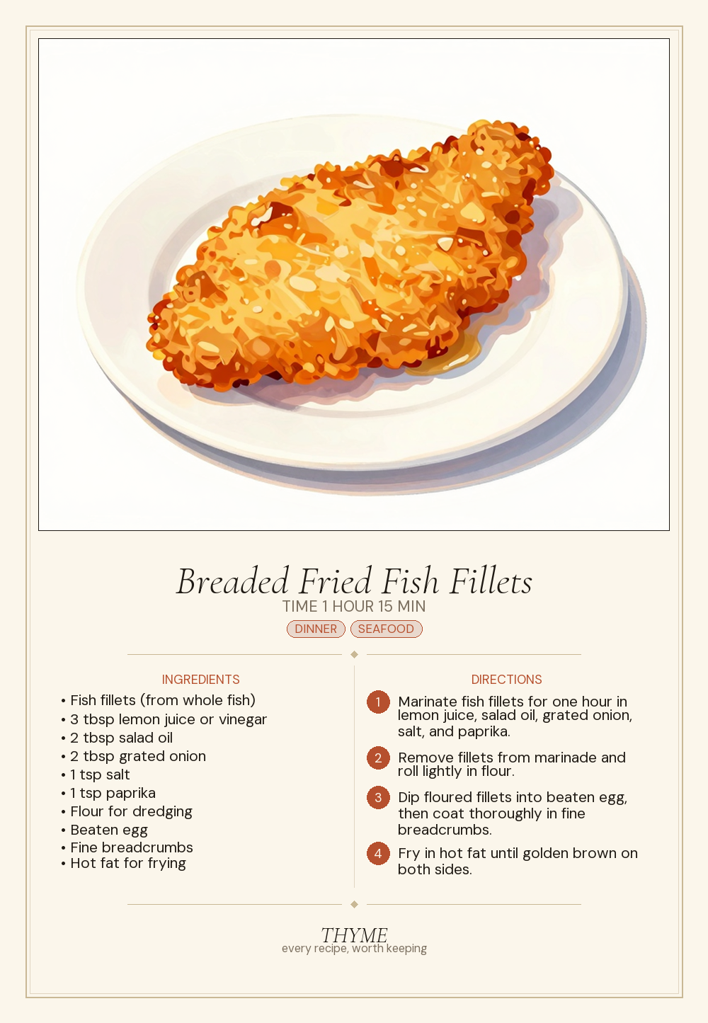 Breaded Fried Fish Fillets