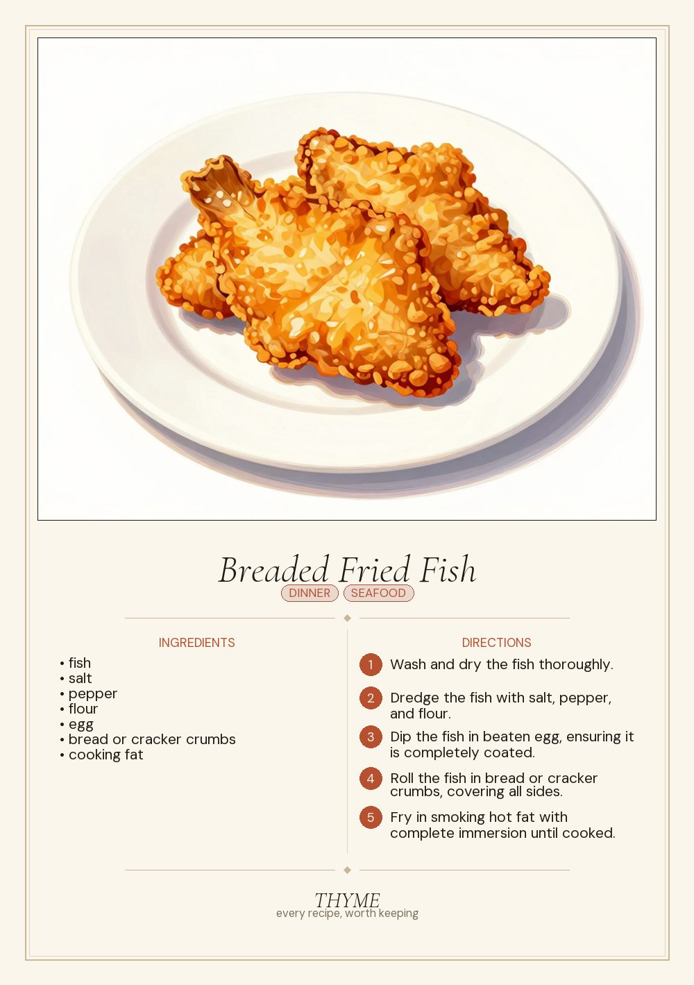 Breaded Fried Fish