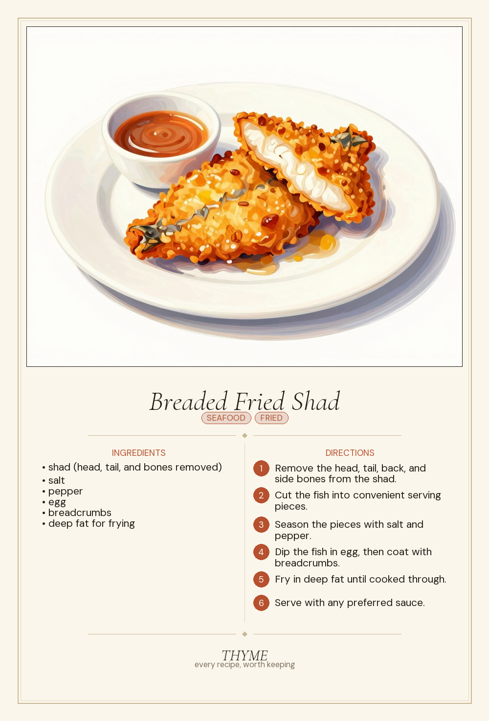 Breaded Fried Shad