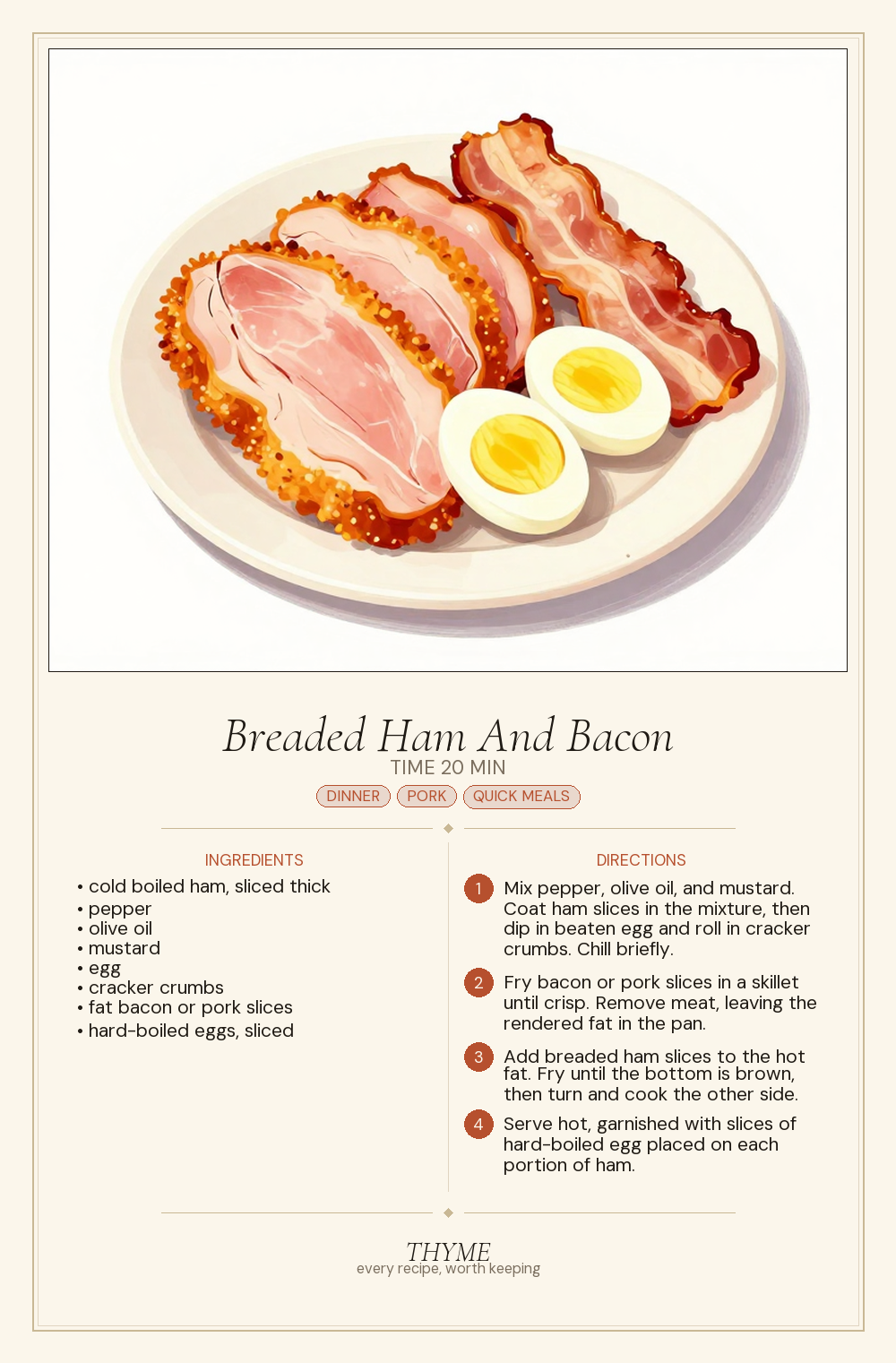 Breaded Ham And Bacon
