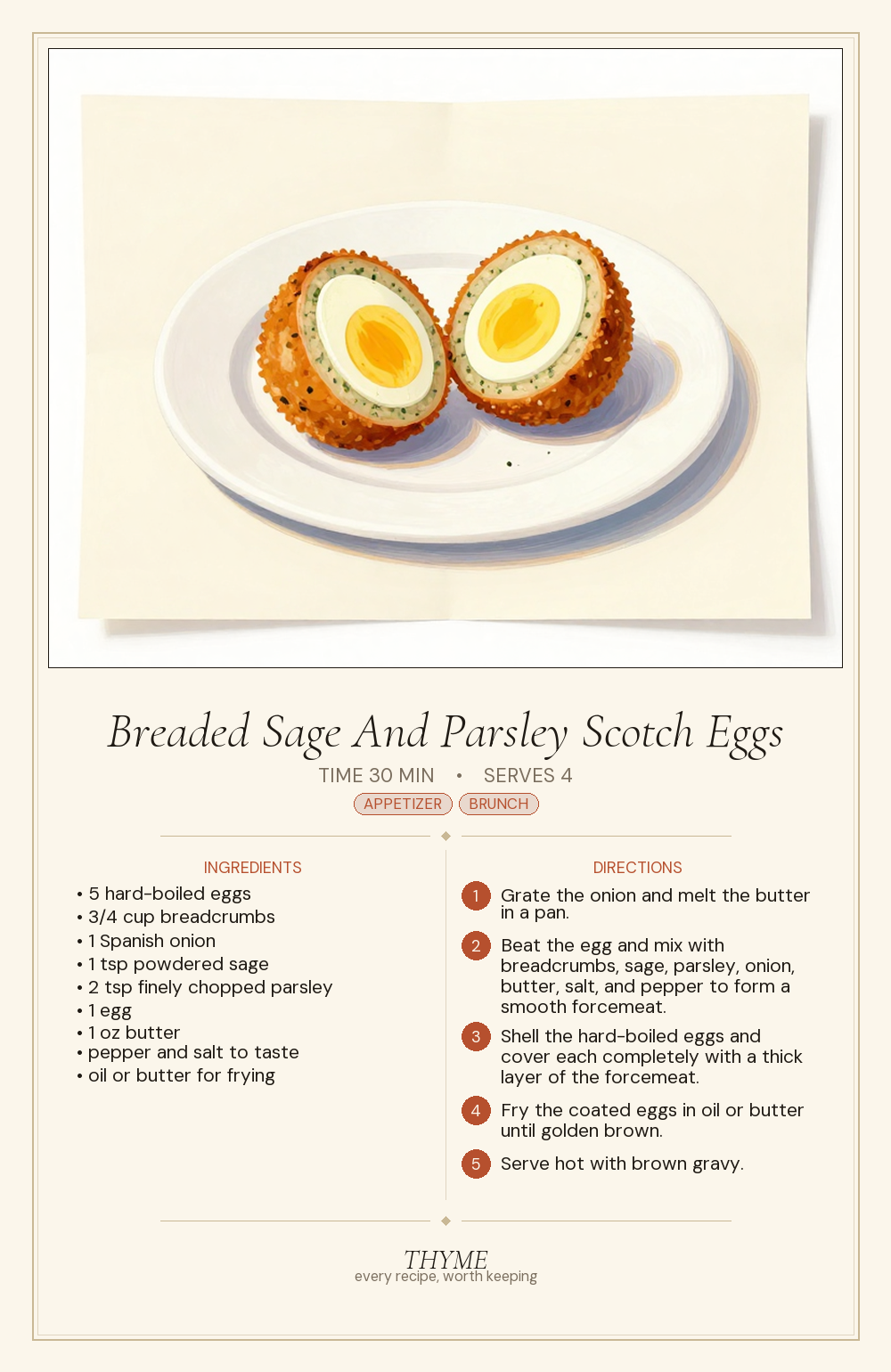 Breaded Sage And Parsley Scotch Eggs