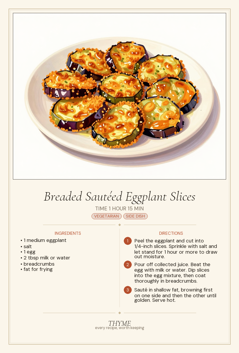 Breaded Sautéed Eggplant Slices