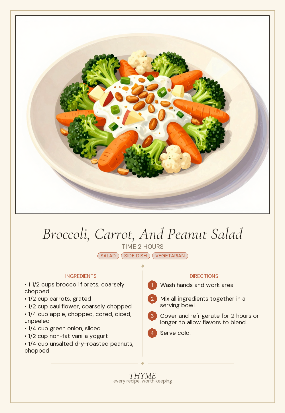 Broccoli, Carrot, And Peanut Salad