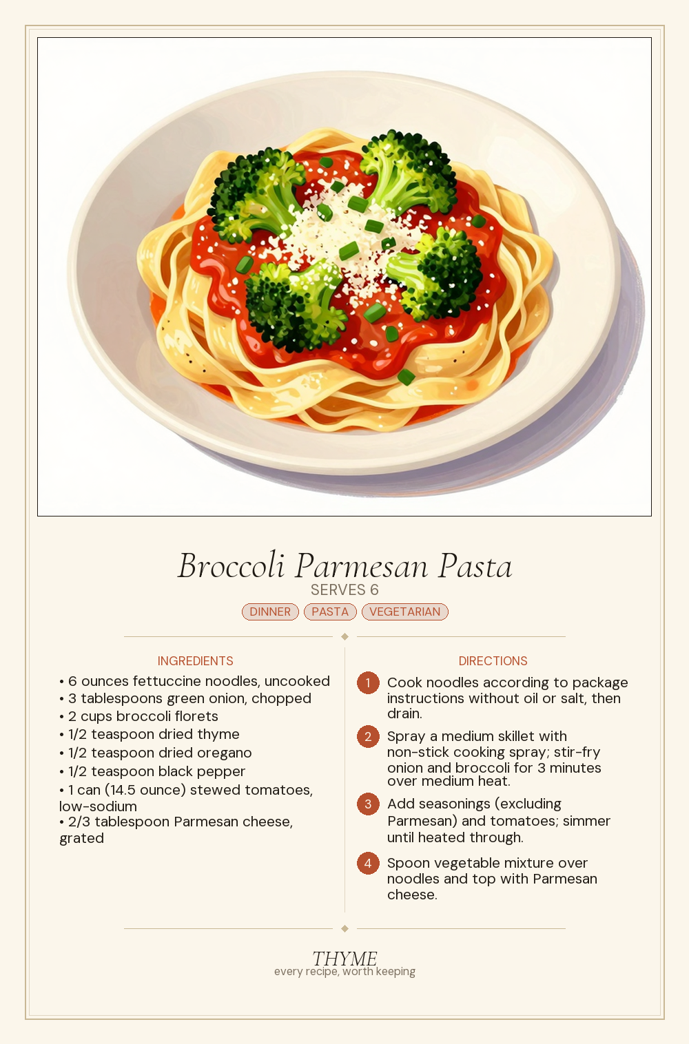 Broccoli Parmesan Pasta