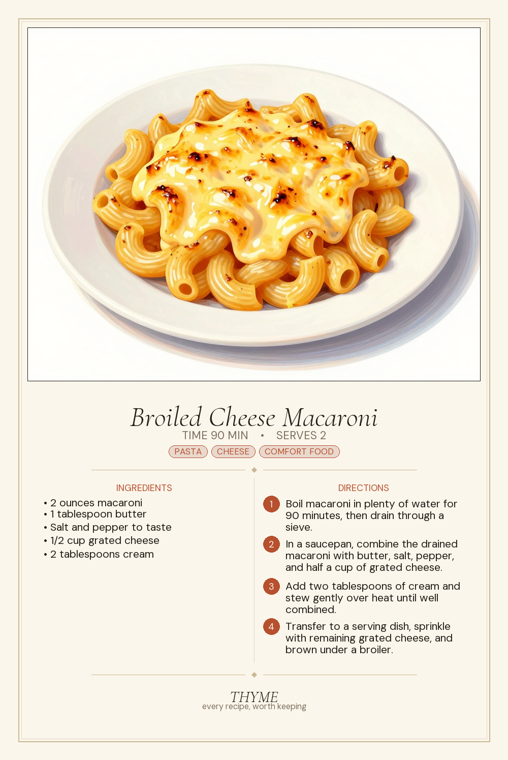 Broiled Cheese Macaroni