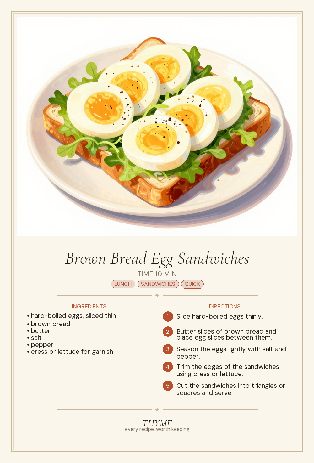 Brown Bread Egg Sandwiches