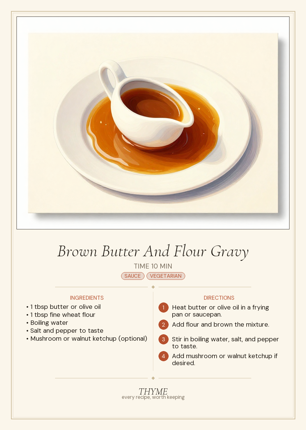 Brown Butter And Flour Gravy