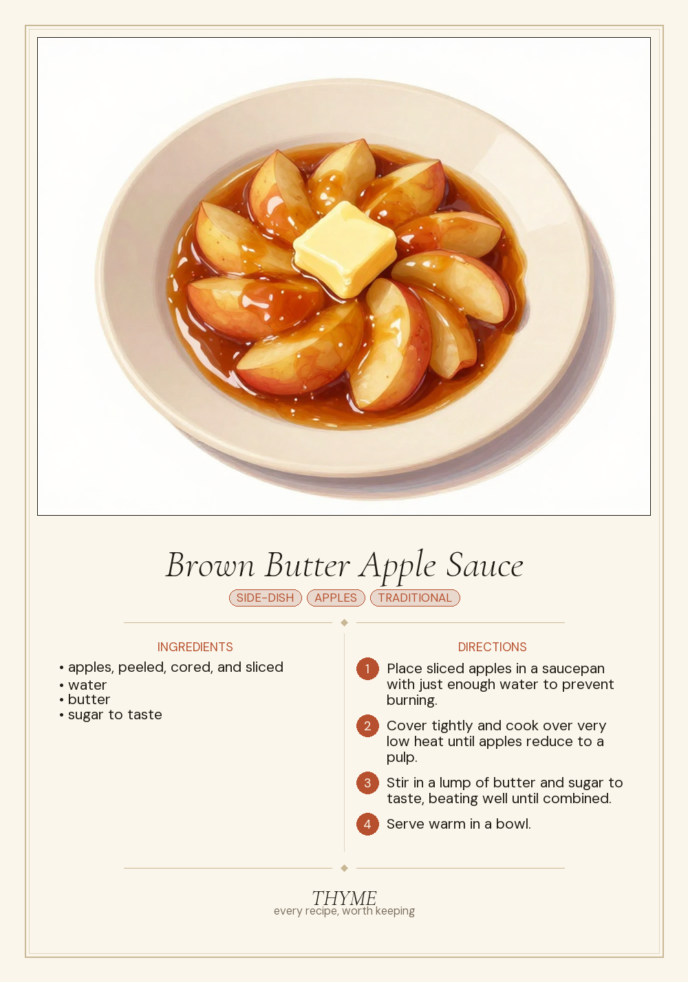 Brown Butter Apple Sauce