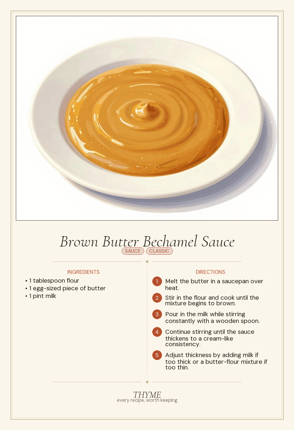 Brown Butter Bechamel Sauce
