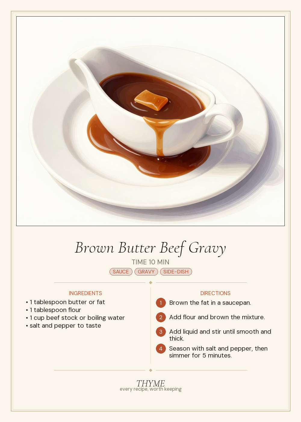 Brown Butter Beef Gravy