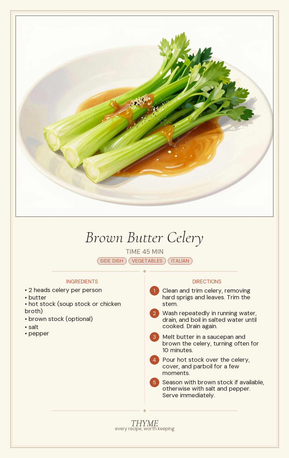 Brown Butter Celery