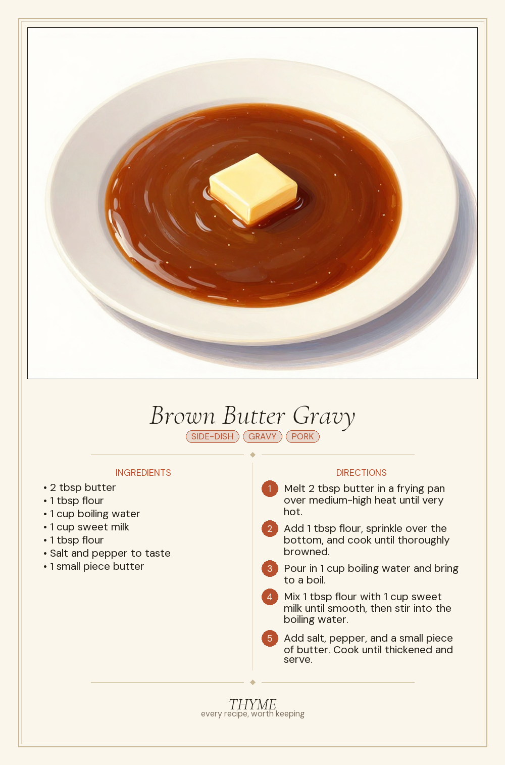 Brown Butter Gravy