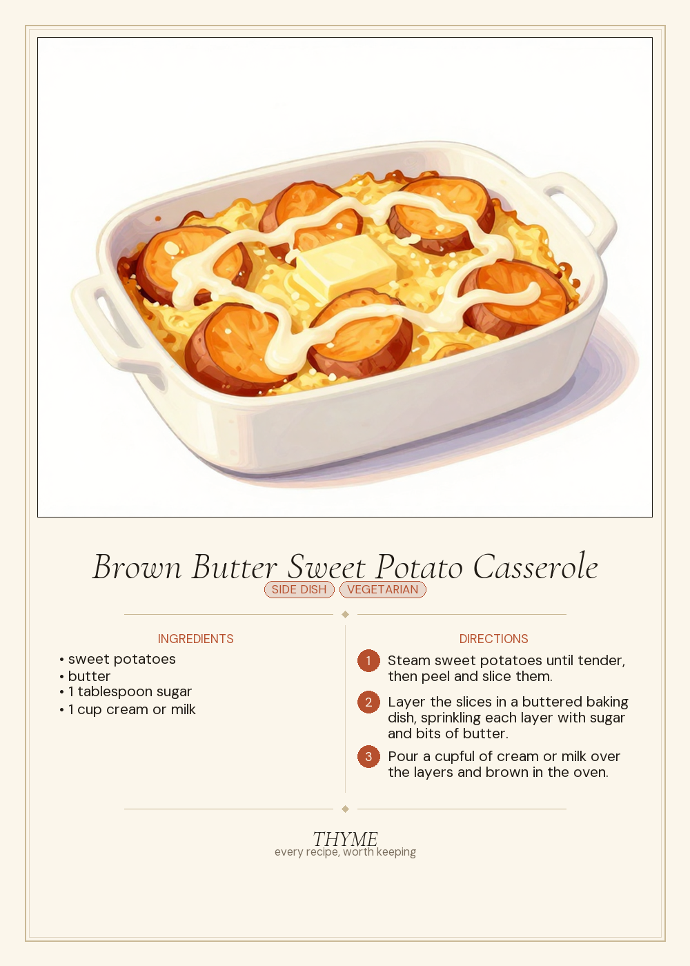 Brown Butter Sweet Potato Casserole