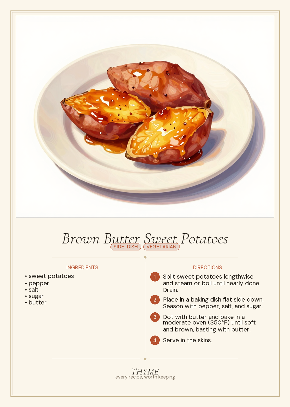Brown Butter Sweet Potatoes