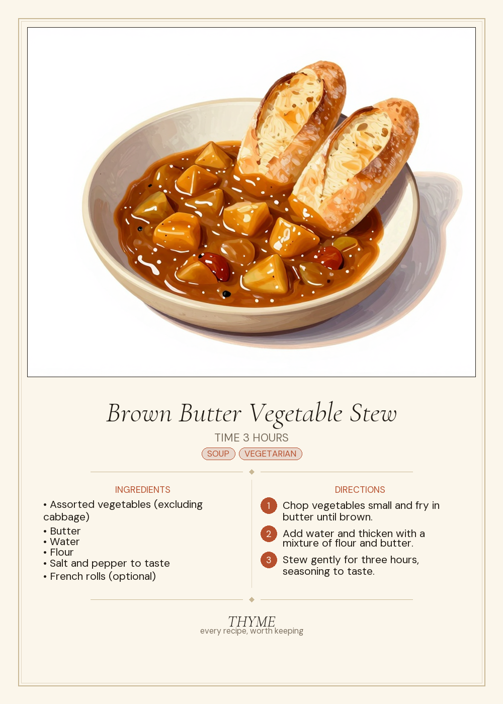 Brown Butter Vegetable Stew
