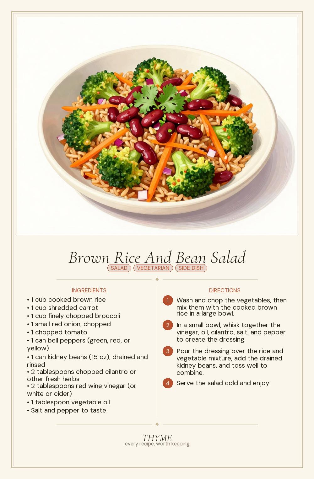 Brown Rice And Bean Salad