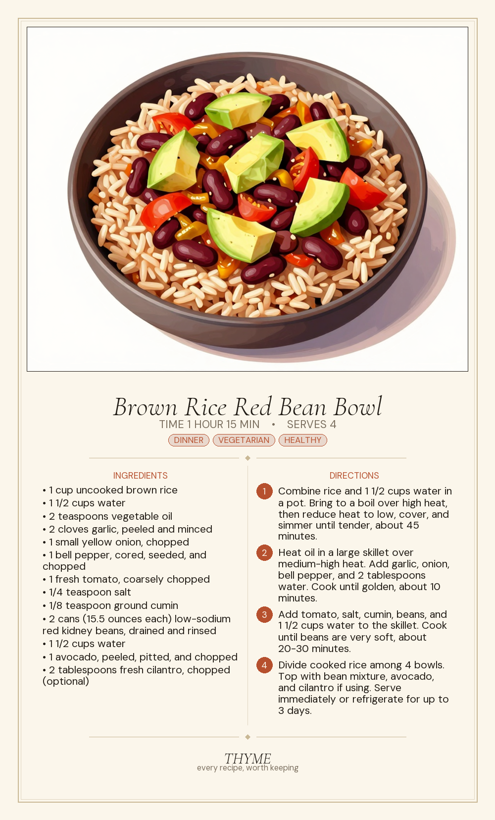 Brown Rice Red Bean Bowl