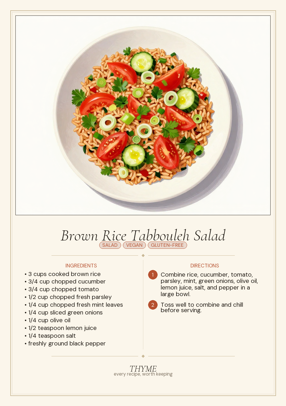 Brown Rice Tabbouleh Salad