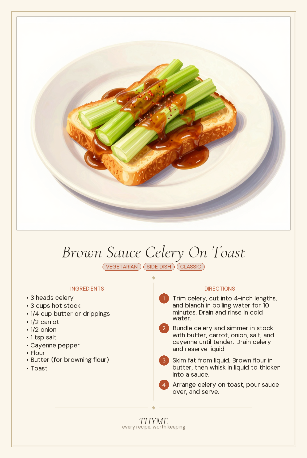Brown Sauce Celery On Toast