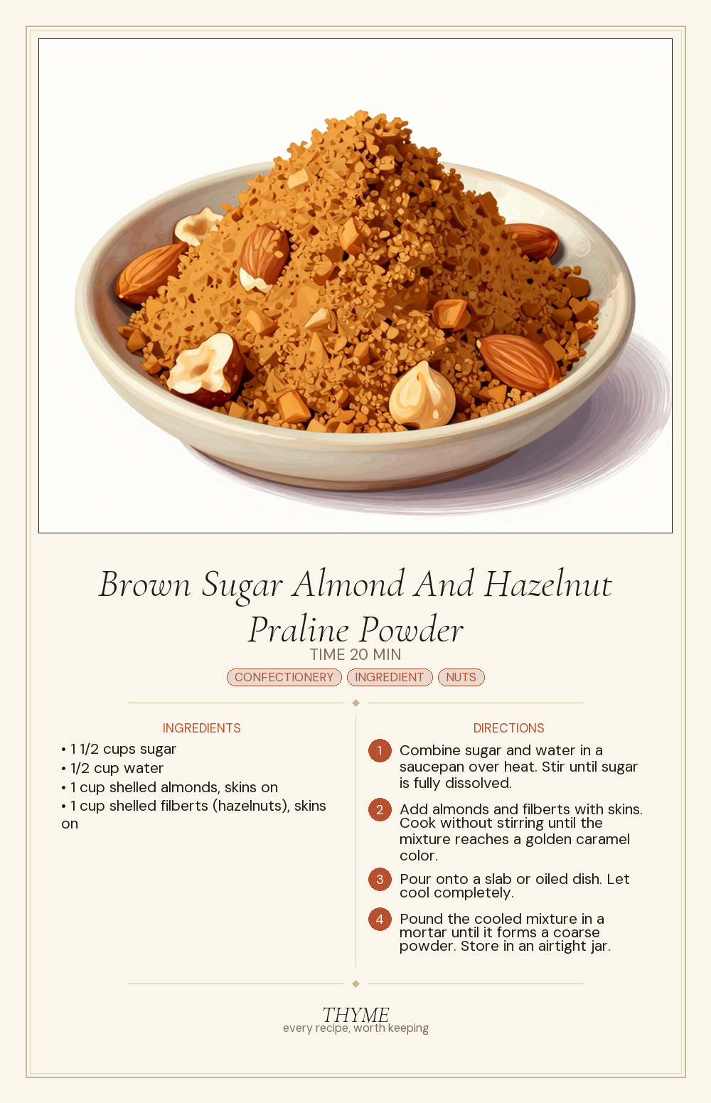Brown Sugar Almond And Hazelnut Praline Powder