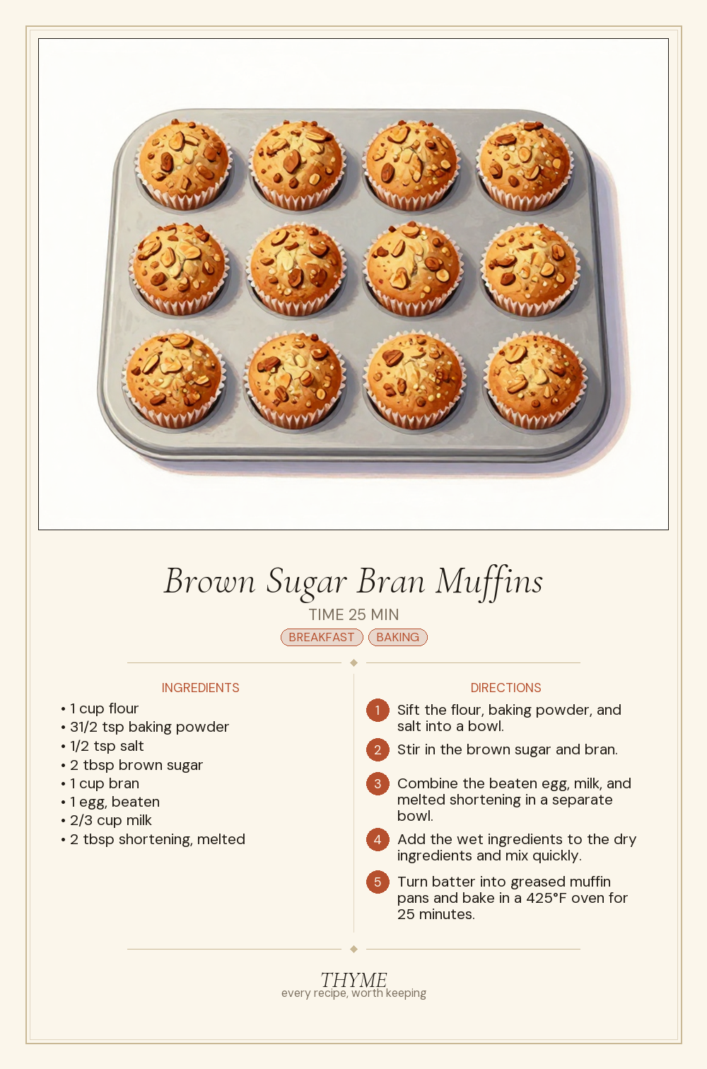 Brown Sugar Bran Muffins