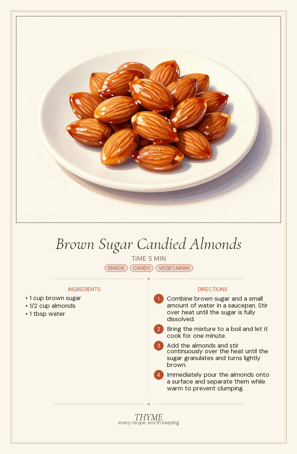 Brown Sugar Candied Almonds